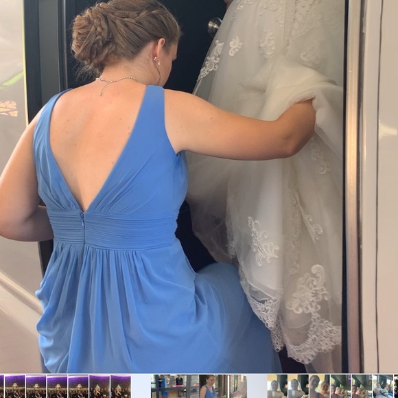 WORN ONCE - Bridesmaid Dress in Cornflower Blue - Picture 5 of 14
